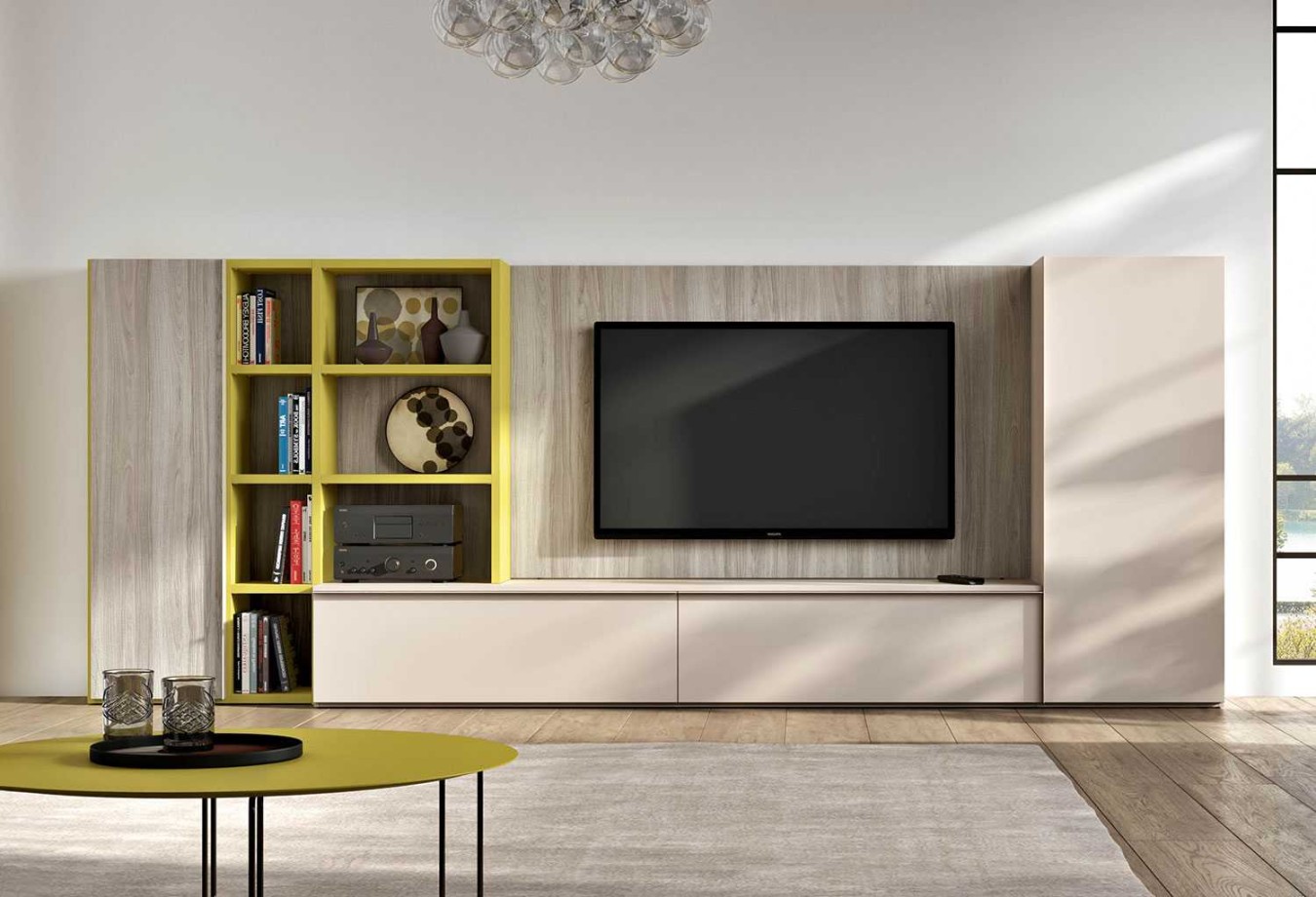 TV media unit with storage and shelves IM_L CLEVER
