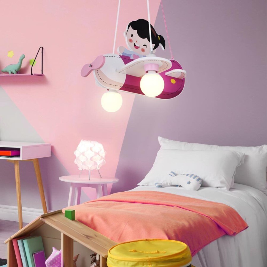 RGB LED Pendel Leuchte Fernbedienung dimmbar Decken Hänge Kinder Zimmer  Lampe
