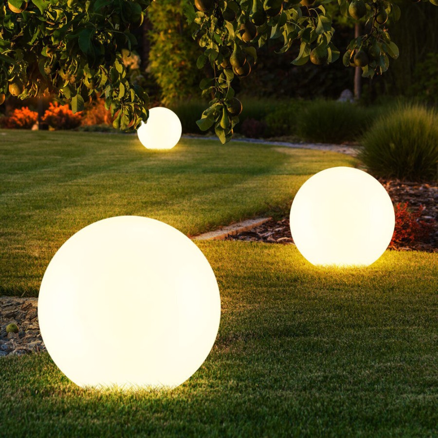x LED Solar Kugel Steck Leuchten Garten Rasen Wiese Lampen Blumenbeet  Lichter